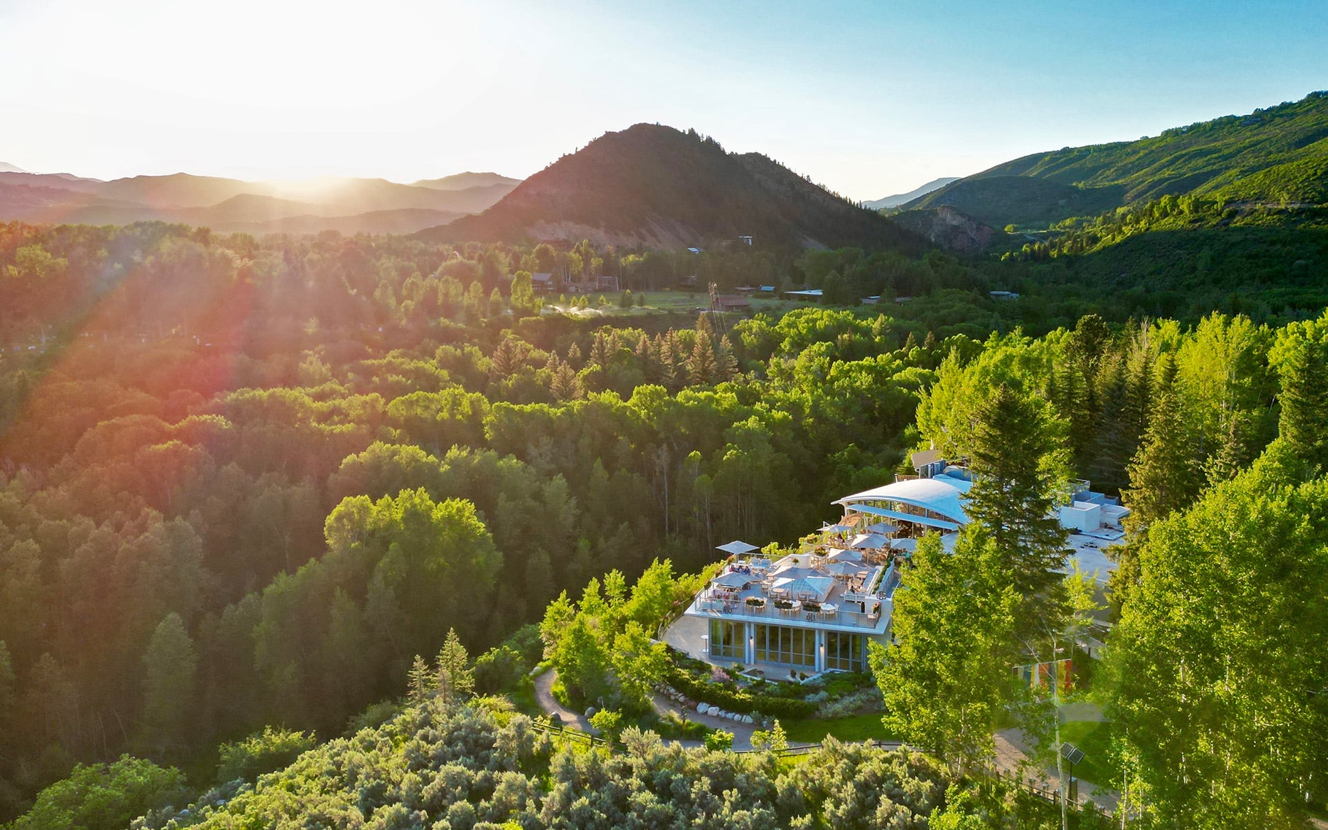 Aspen Meadows Resort in the Rocky Mountains in winter