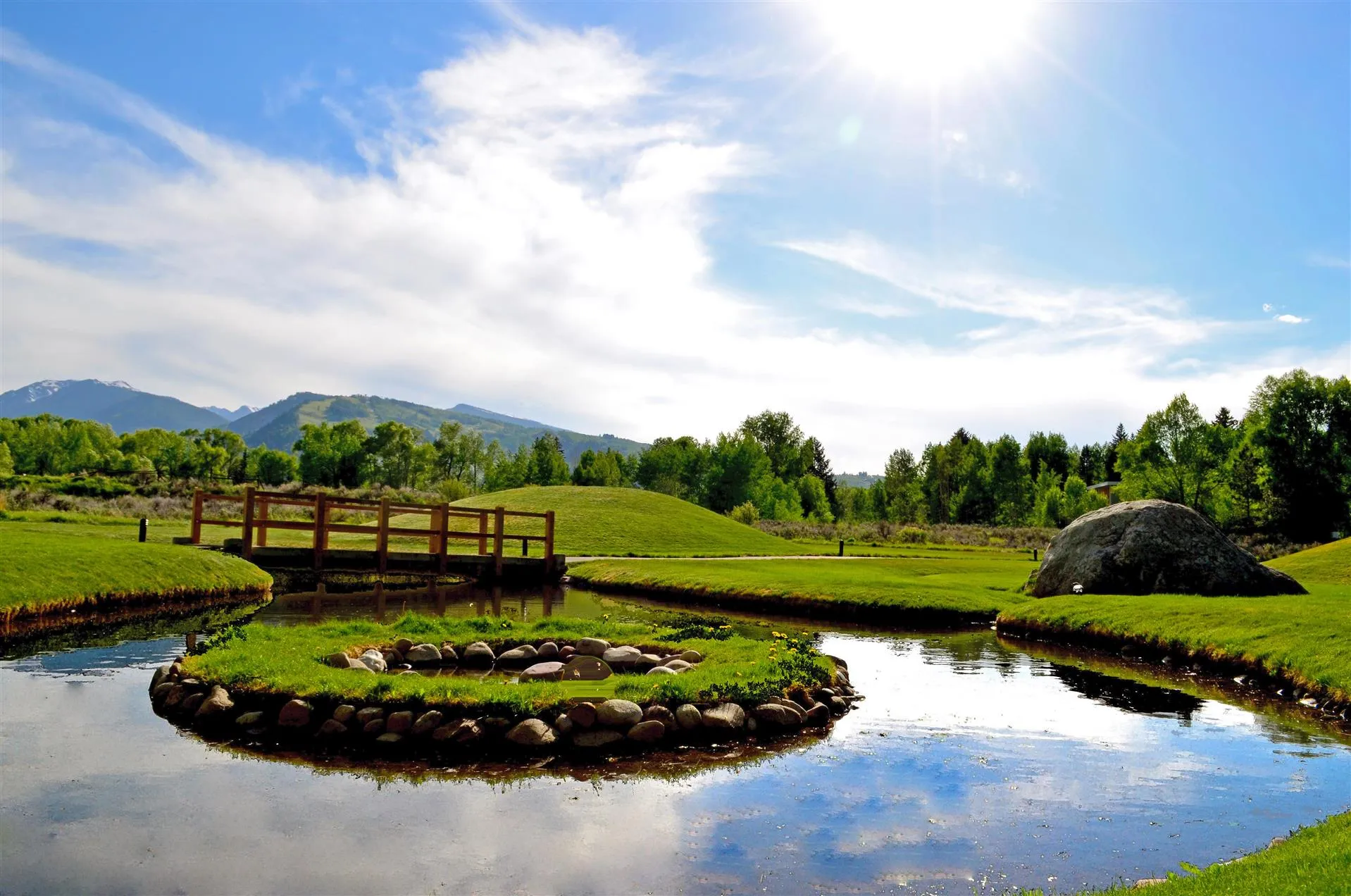 A suite at Aspen Meadows overlooking the grounds
